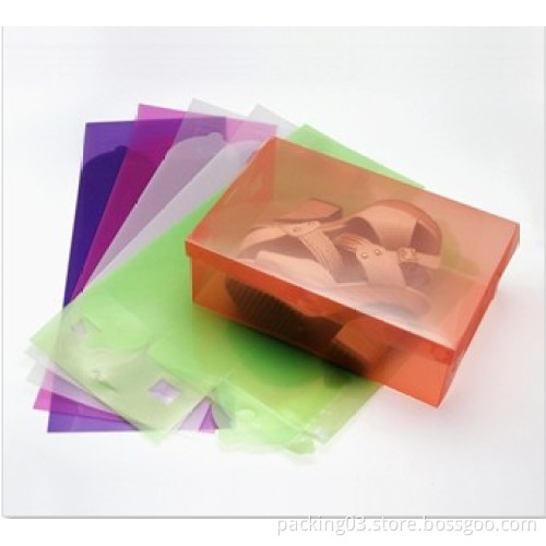 clear plastic foldable PP shoes box